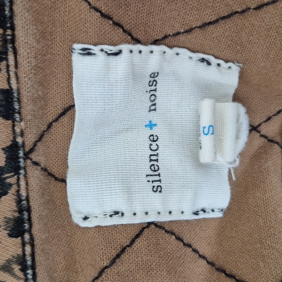 Urban Outfitters Silence Noise Leopard Moto Jacket Pockets Long Sleeve Women M - Picture 10 of 11